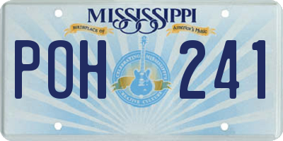 MS license plate POH241