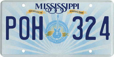 MS license plate POH324