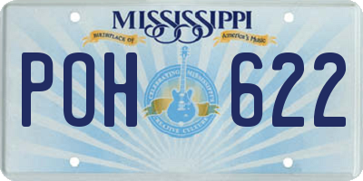 MS license plate POH622