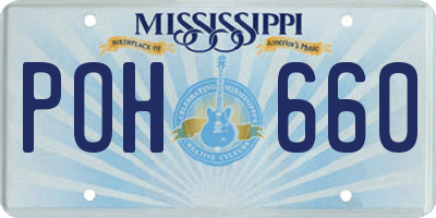 MS license plate POH660