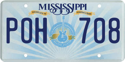 MS license plate POH708
