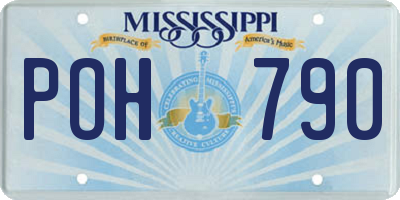 MS license plate POH790