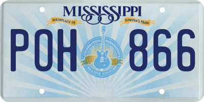 MS license plate POH866