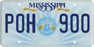 MS license plate POH900
