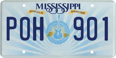 MS license plate POH901