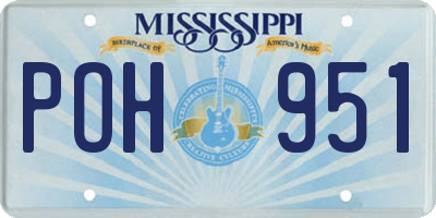 MS license plate POH951