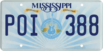 MS license plate POI388