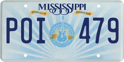 MS license plate POI479