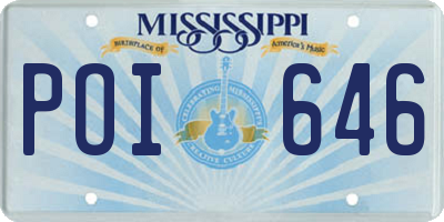 MS license plate POI646