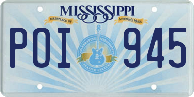 MS license plate POI945