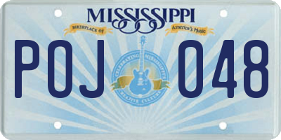 MS license plate POJ048