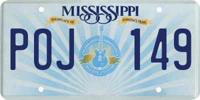 MS license plate POJ149