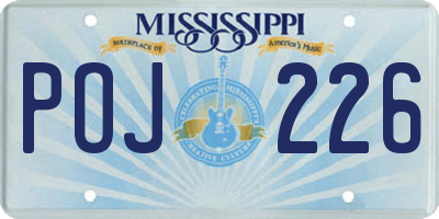 MS license plate POJ226