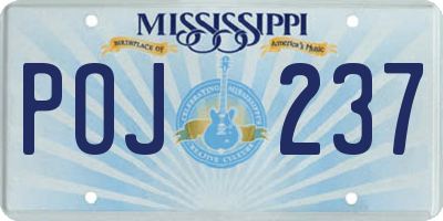 MS license plate POJ237