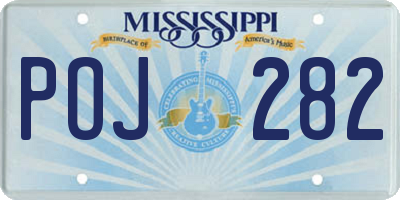 MS license plate POJ282