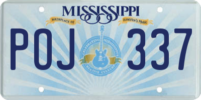 MS license plate POJ337