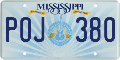 MS license plate POJ380