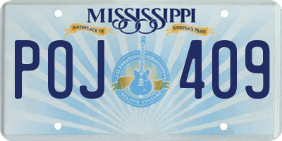 MS license plate POJ409