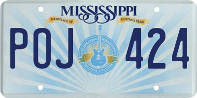 MS license plate POJ424