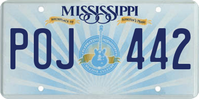 MS license plate POJ442