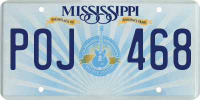MS license plate POJ468