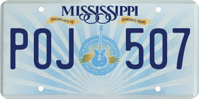MS license plate POJ507
