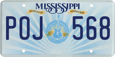 MS license plate POJ568
