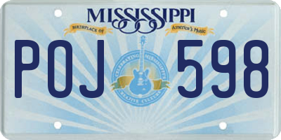 MS license plate POJ598