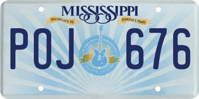 MS license plate POJ676