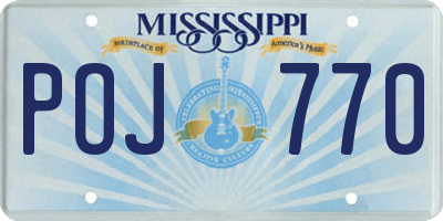 MS license plate POJ770