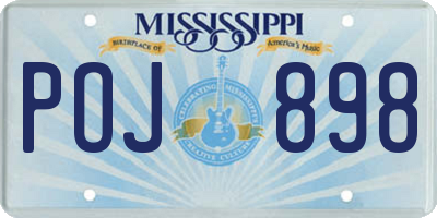 MS license plate POJ898