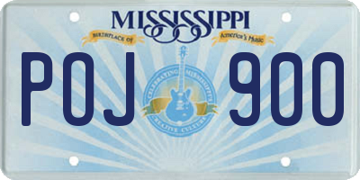 MS license plate POJ900