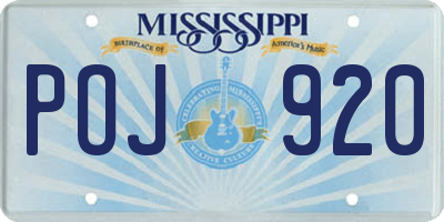 MS license plate POJ920