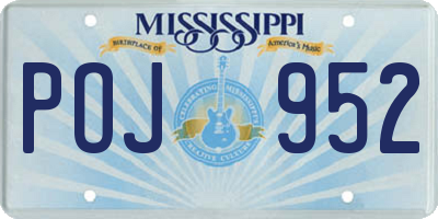 MS license plate POJ952