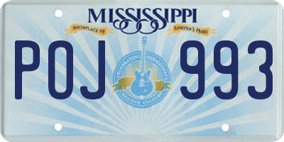 MS license plate POJ993