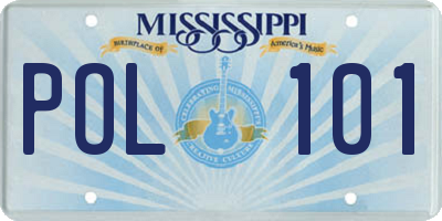 MS license plate POL101