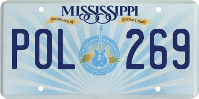MS license plate POL269