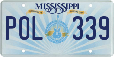 MS license plate POL339