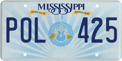 MS license plate POL425