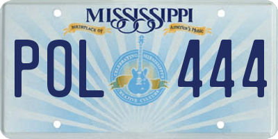 MS license plate POL444