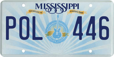 MS license plate POL446