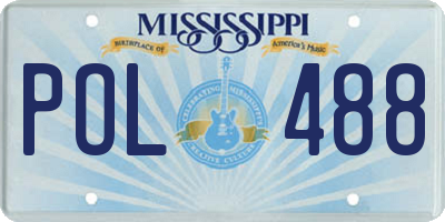MS license plate POL488