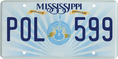 MS license plate POL599
