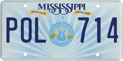MS license plate POL714