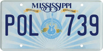MS license plate POL739