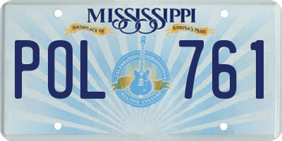 MS license plate POL761