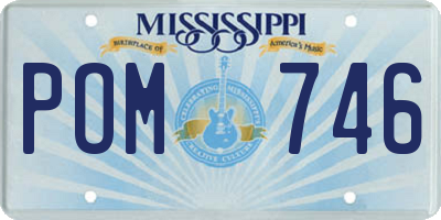MS license plate POM746