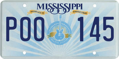 MS license plate POO145