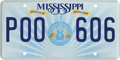 MS license plate POO606