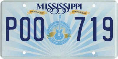 MS license plate POO719